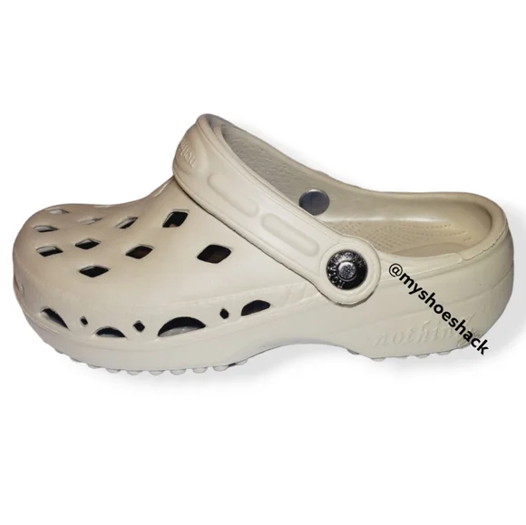 #687 New Nothinz Women's Creamy Tan Clogs Sandals Water Shoes 5 5L Shoes - Picture 7 of 8